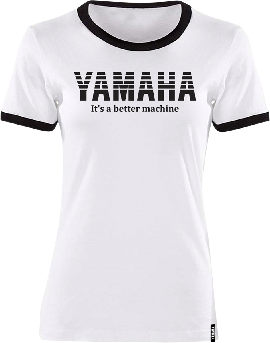 Womens Yamaha Vintage T-Shirt - White/Black - Small - Lutzka's Garage