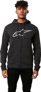 Ageless ll Zip Hoodie - Charcoal/Gray - Medium - Lutzka's Garage