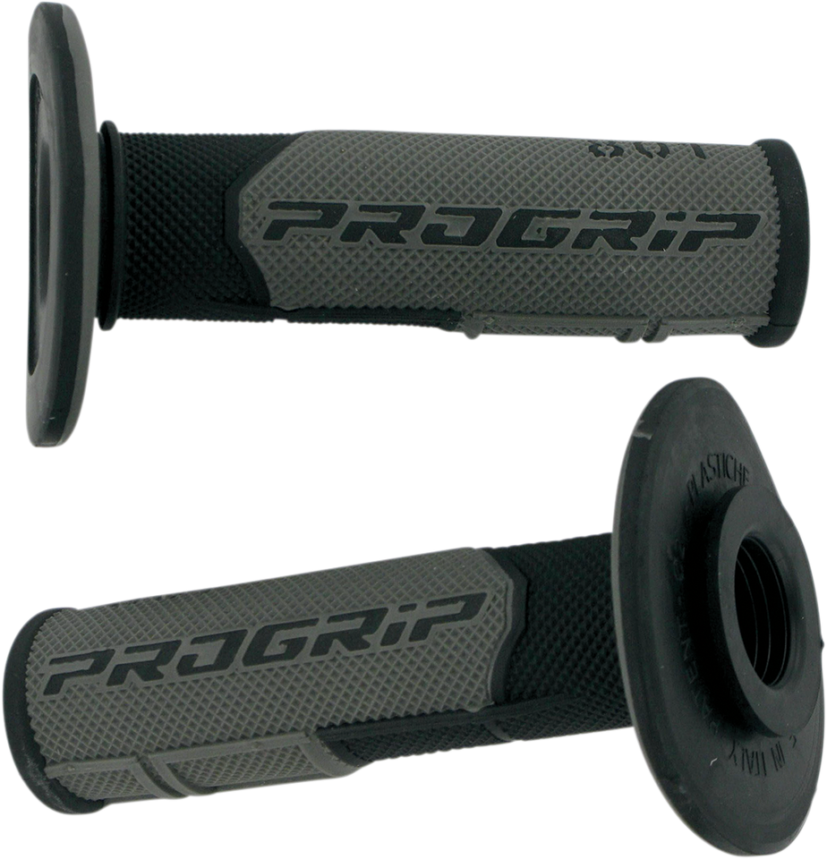 801 Hybrid Duo-Density Cross Grips - Black/Gray - Lutzka's Garage