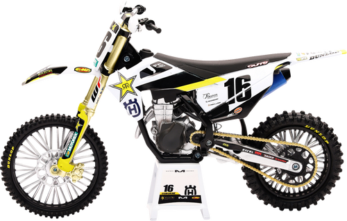 Rockstar Husqvarna Team Bike 2020 - Zach Osborne - 1:12 Scale - White/Black/Yellow