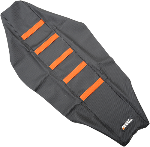 Ribbed Seat Cover - Black Cover/Orange Ribs - KTM