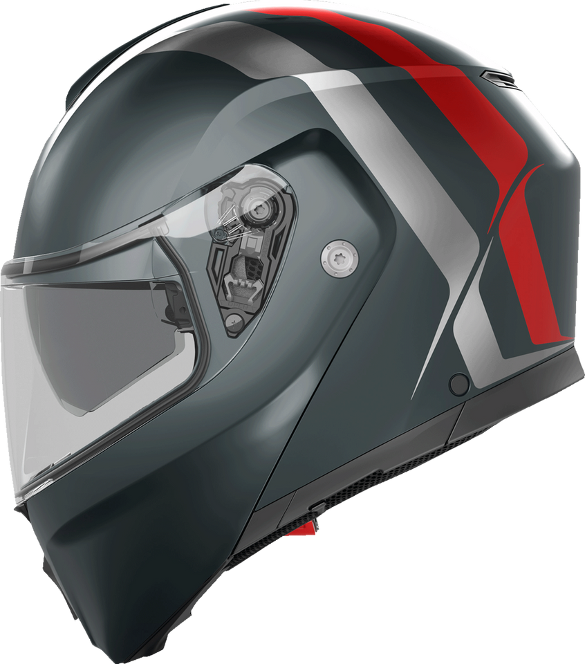 Streetmodular Helmet - Resia - Matte Gray/Silver/Red - Small - Lutzka's Garage