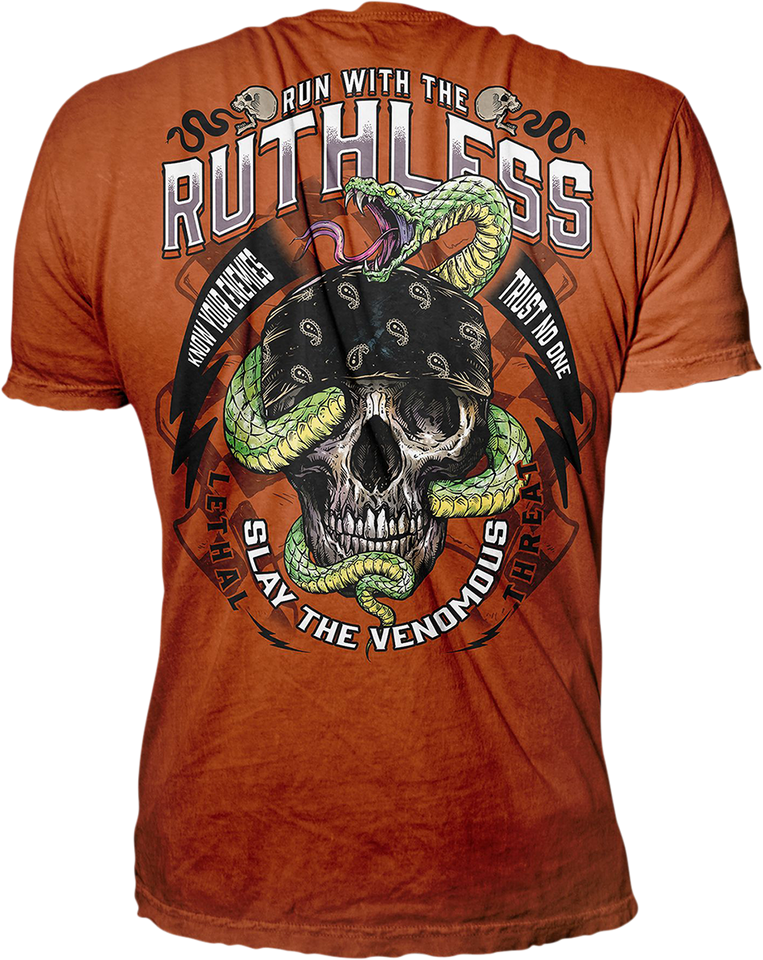 Run with the Ruthless T-Shirt - Orange - Large - Lutzka's Garage