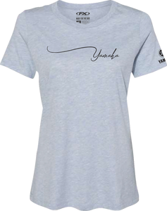 Womens Yamaha Signature T-Shirt - Light Heather Blue - Small - Lutzka's Garage