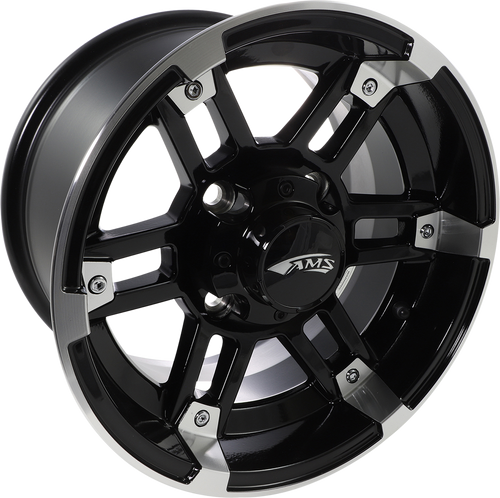 Wheel - Rolln 104 - Front/Rear - Machined Black - 12x7 - 4/110 - 5+2