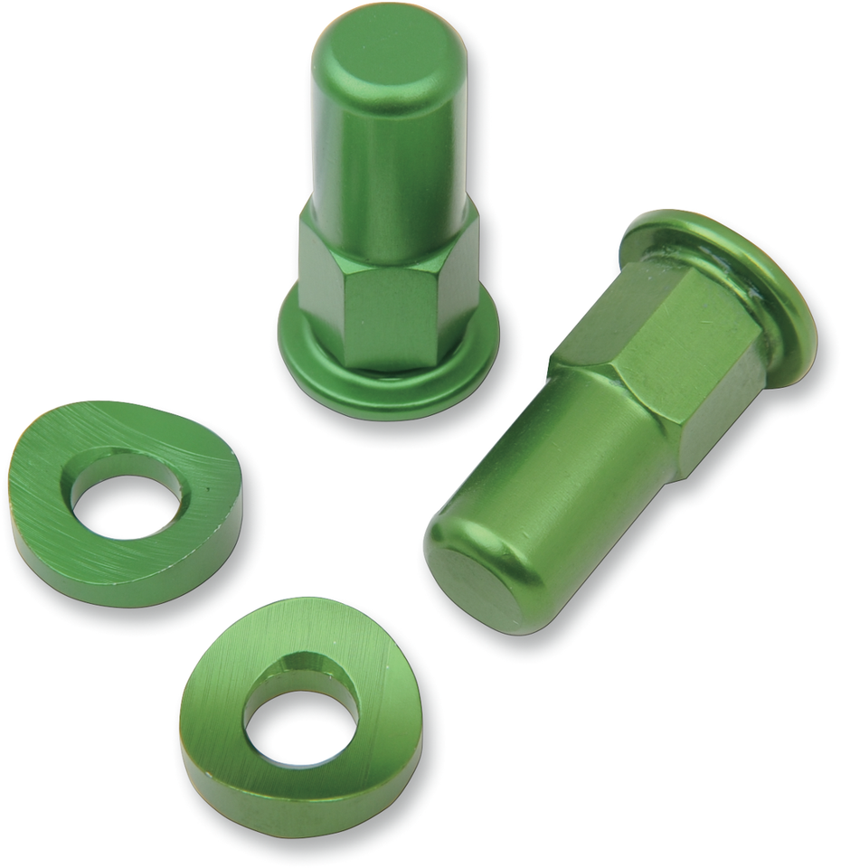 Rim Lock Nut/Spacer - Kit - Green - Lutzka's Garage