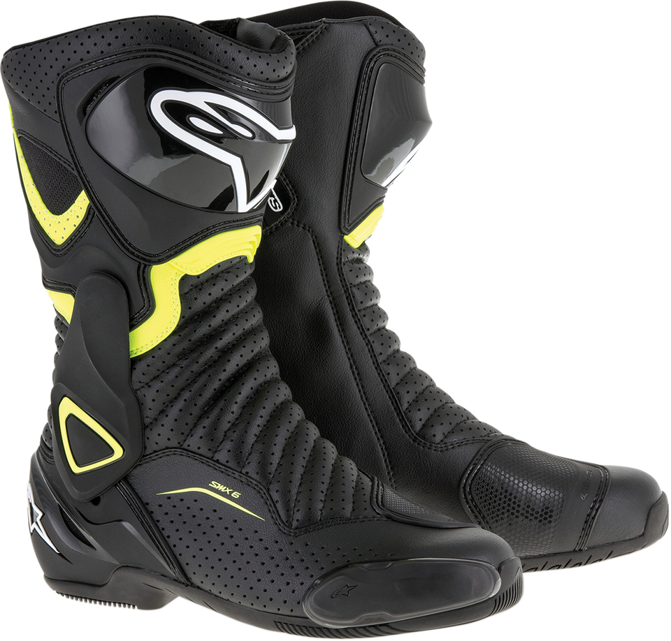 SMX-6 v2 Vented Boots - Black/Yellow - US 6 / EU 39 - Lutzka's Garage