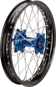 Wheel Assembly - SX-1 - Complete - Rear - Black Wheel/Blue Hub - 18x2.15