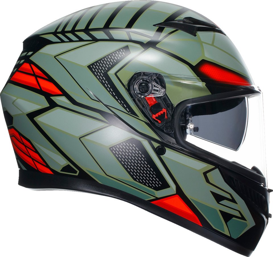 K3 Helmet - Decept - Matte Black/Green/Red - Small - Lutzka's Garage