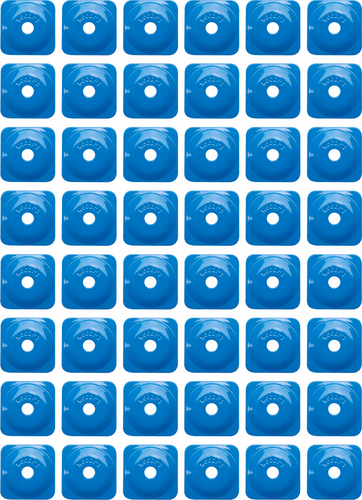 Support Plates - Blue - Square - 48 Pack - Lutzka's Garage