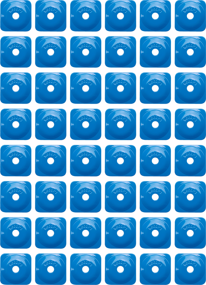 Support Plates - Blue - Square - 48 Pack - Lutzka's Garage