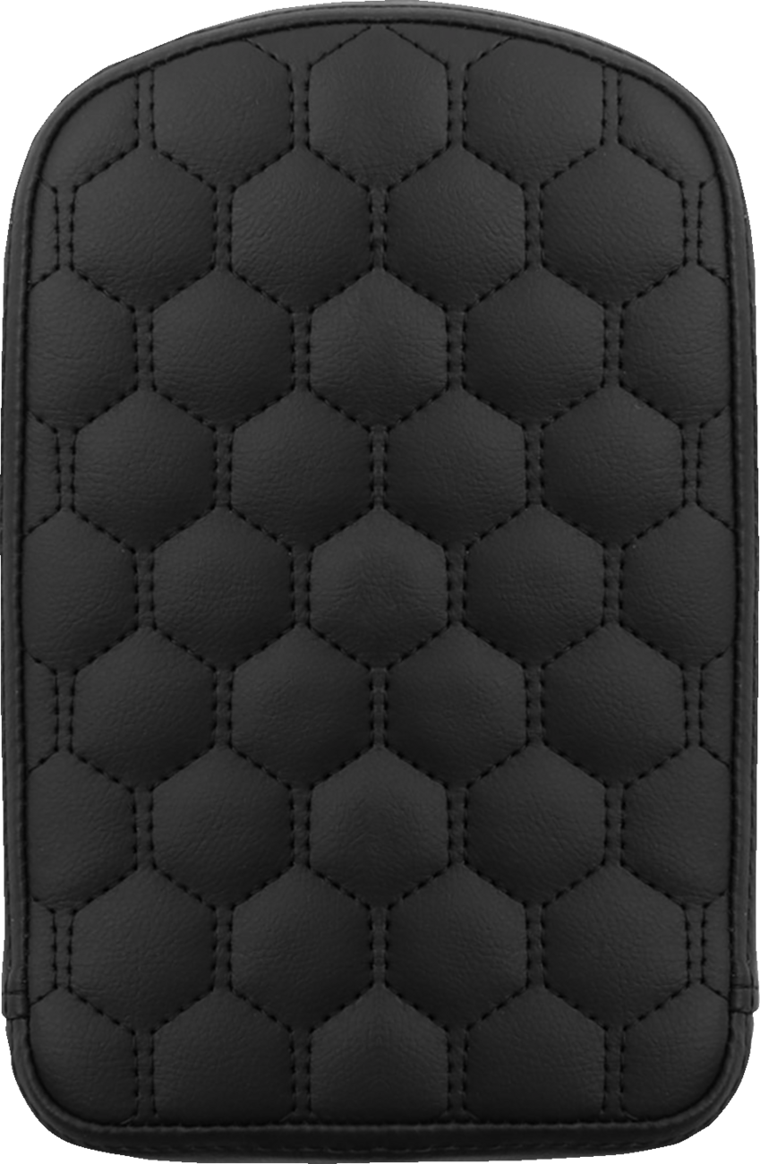 Road Sofa Sissy Bar Pad - Honeycomb - Black Stitching