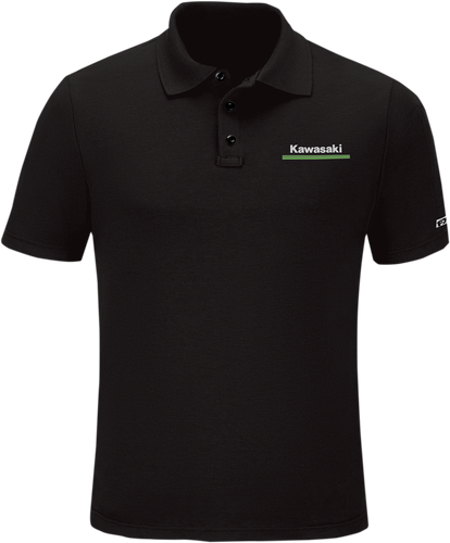 Kawasaki Polo Shirt - Black - Medium - Lutzka's Garage