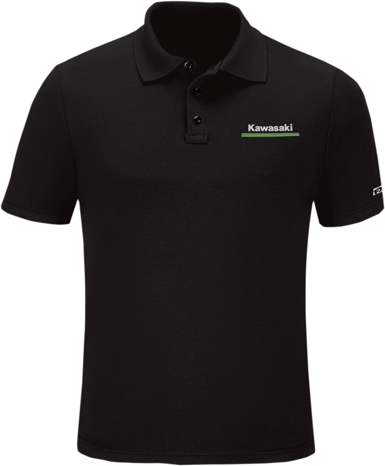 Kawasaki Polo Shirt - Black - Medium - Lutzka's Garage