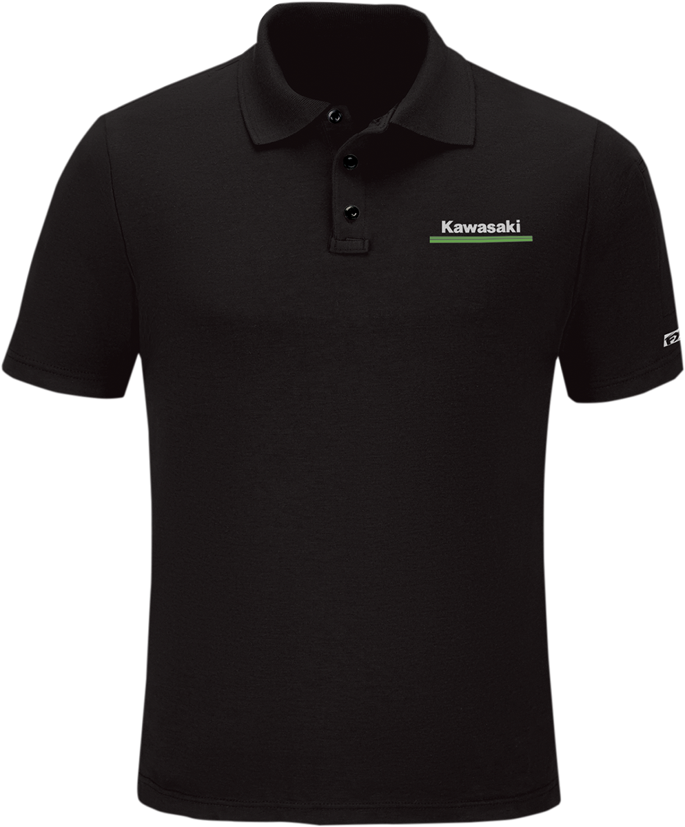 Kawasaki Polo Shirt - Black - Medium - Lutzka's Garage