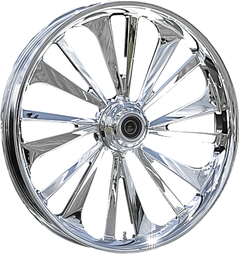 Wheel - Dillinger - Front - Dual Disc/with ABS - Chrome - 21x3.5 - FLH - Lutzka's Garage