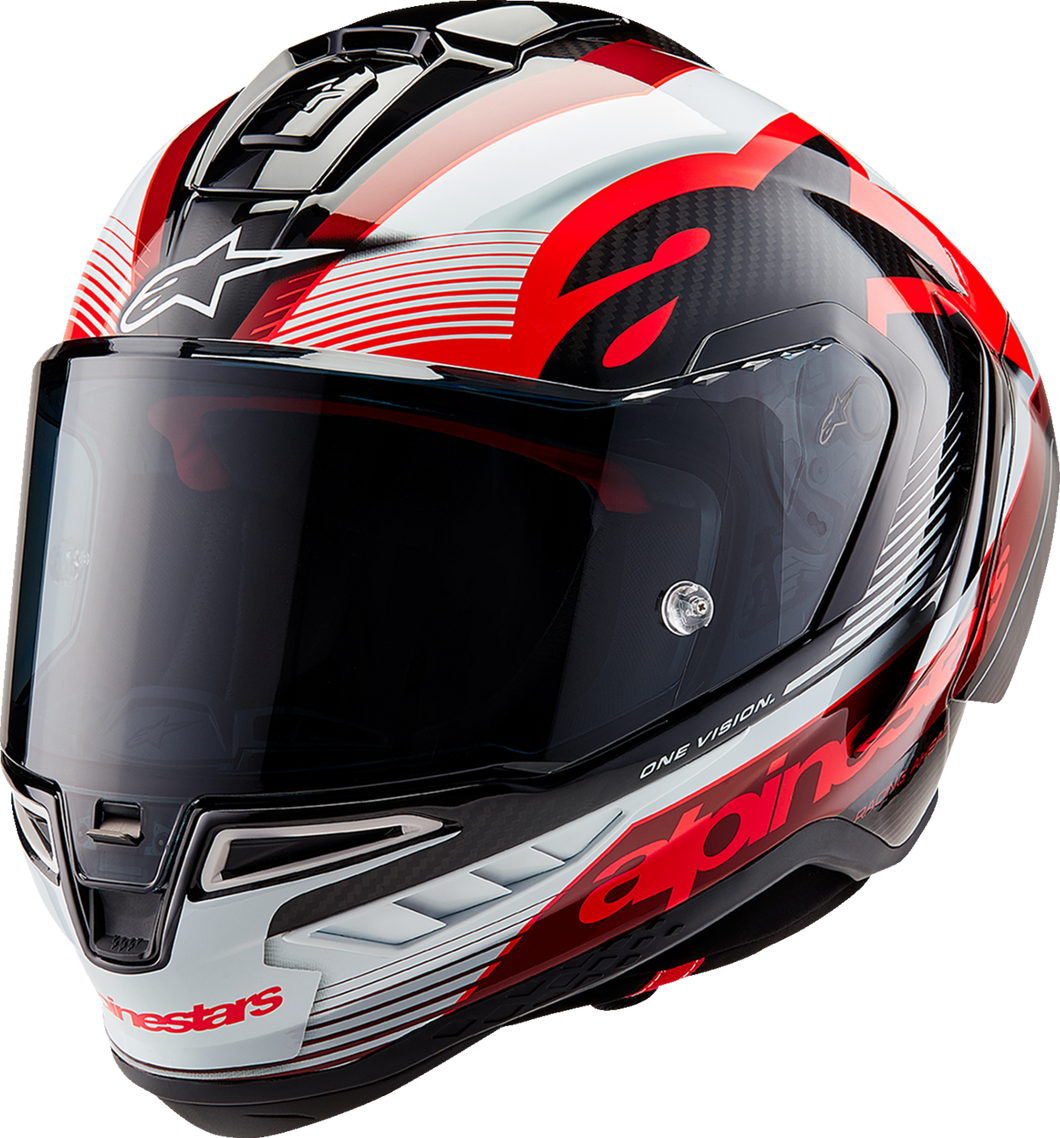 Supertech R10 Helmet - Team - Black/Carbon Red/Gloss White - XS - Lutzka's Garage