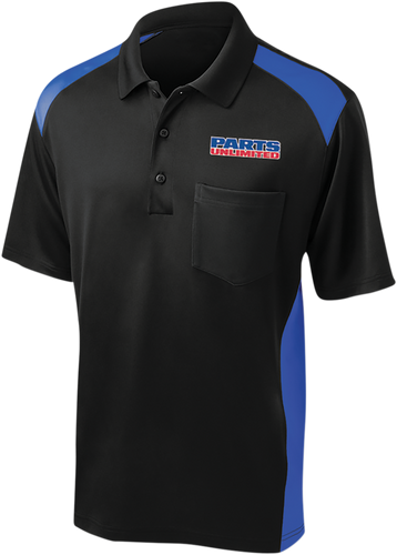 Parts Unlimited Polo Shirt - Black/Blue - Small - Lutzka's Garage