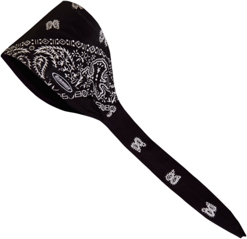 Old School Bandana - Traditional Black Paisley