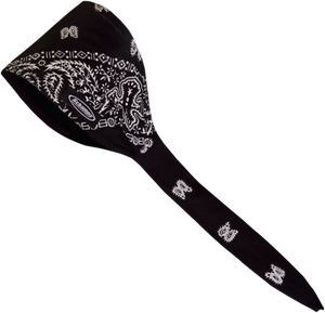 Old School Bandana - Traditional Black Paisley