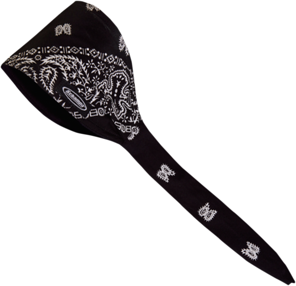 Old School Bandana - Traditional Black Paisley