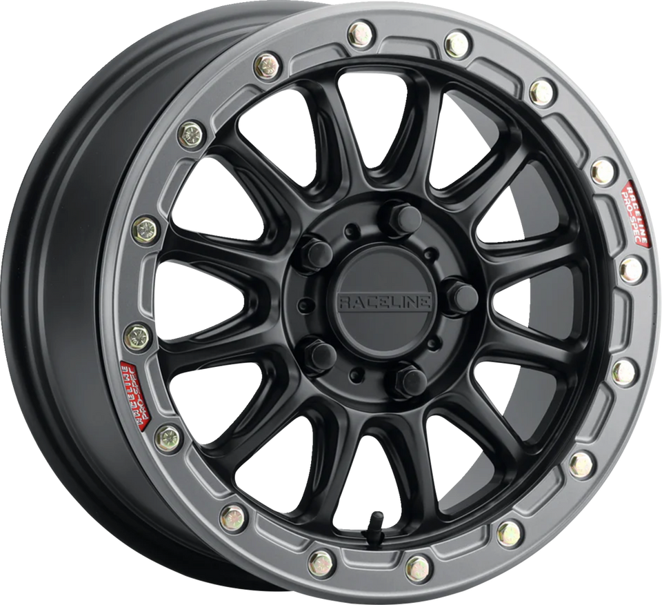 Wheel - Alpha - Front/Rear - Black/with Gun Metal Ring - 17x7 - 4/156 - 5+2 (+40 mm)