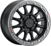 Wheel - Alpha - Front/Rear - Black/with Gun Metal Ring - 17x7 - 4/156 - 5+2 (+40 mm)