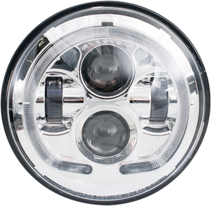 7" LED Headlight - Chrome - Lutzka's Garage