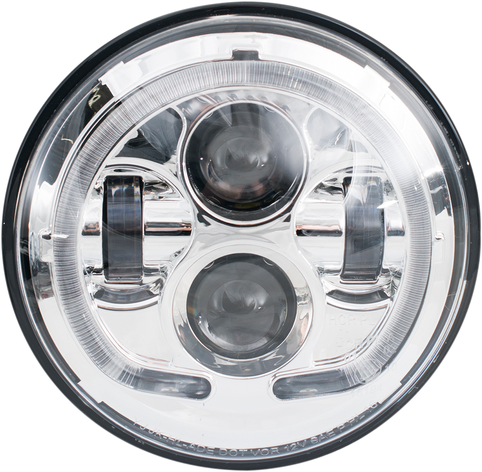 7" LED Headlight - Chrome - Lutzka's Garage