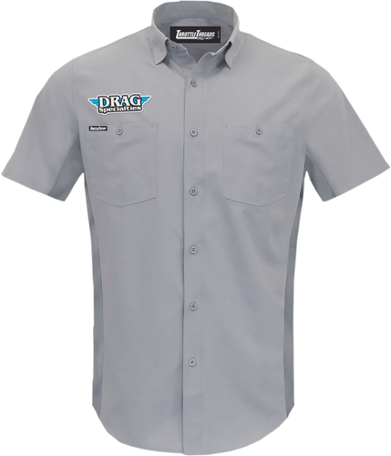 Drag Specialties Vented Shop Shirt - Gray - Small - Lutzka's Garage