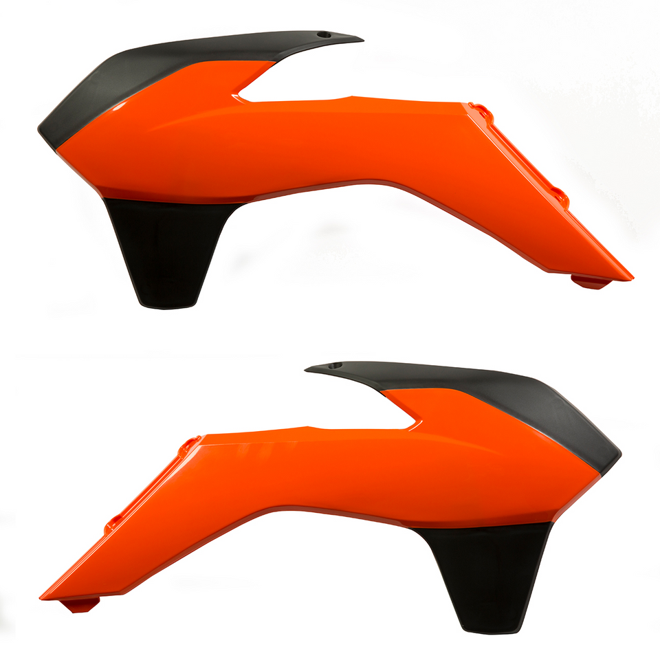 Radiator Shrouds - 16 Orange/Black