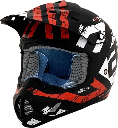 FX-17 Helmet - Attack - Matte Black/Red - XS - Lutzka's Garage