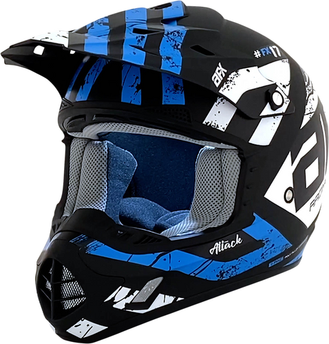 FX-17 Helmet - Attack - Matte Black/Blue - 3XL - Lutzka's Garage