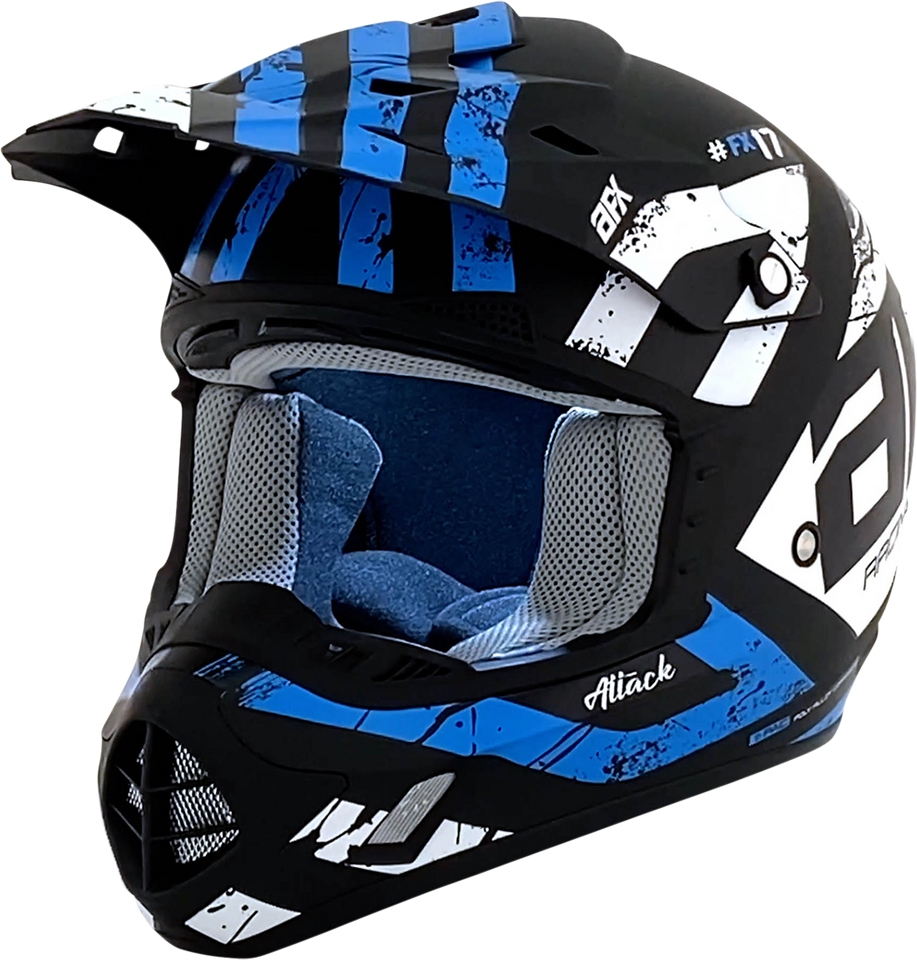 FX-17 Helmet - Attack - Matte Black/Blue - 3XL - Lutzka's Garage