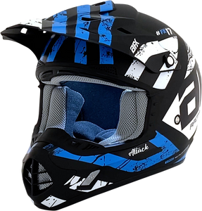 FX-17 Helmet - Attack - Matte Black/Blue - 4XL - Lutzka's Garage