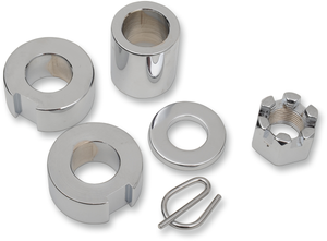 Axle Nut with Spacer - Chrome - Kit - Lutzka's Garage