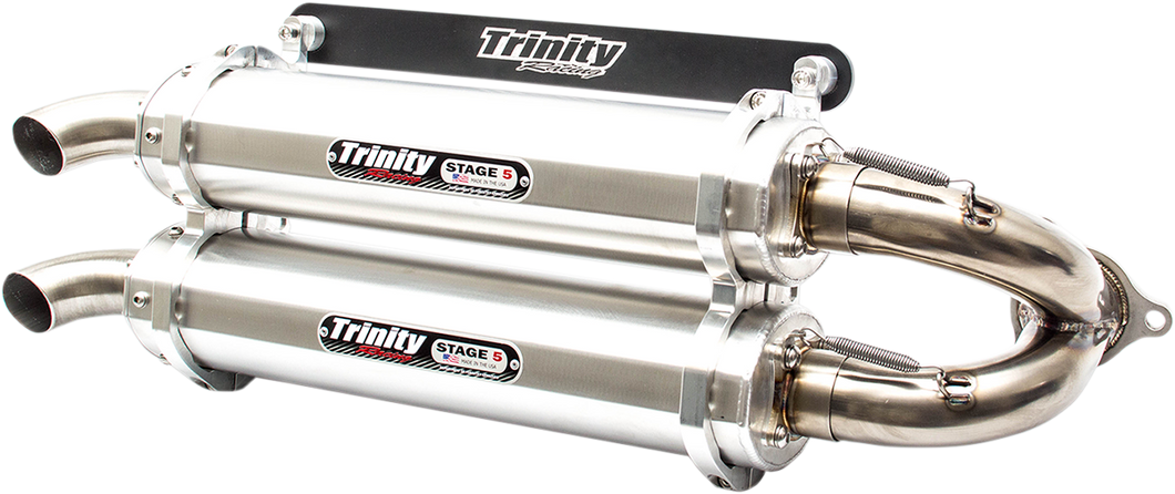 Stage 5 Slip-On Dual Muffler - Aluminum - Lutzka's Garage