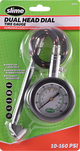 Tire Pressure Gauge - Dual Head/Dial - 10 psi -160 psi