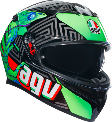 K3 Helmet - Kamaleon - Black/Red/Green - Small - Lutzka's Garage