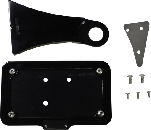 Side Mount License Plate Assembly - Black - Lutzka's Garage