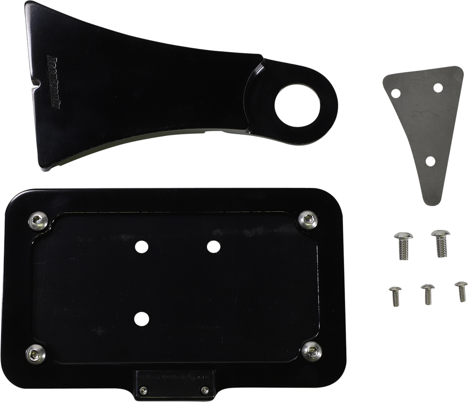 Side Mount License Plate Assembly - Black - Lutzka's Garage