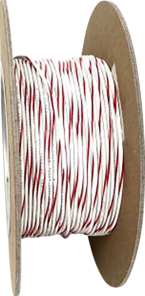 100 Wire Spool - 20 Gauge - White/Red - Lutzka's Garage