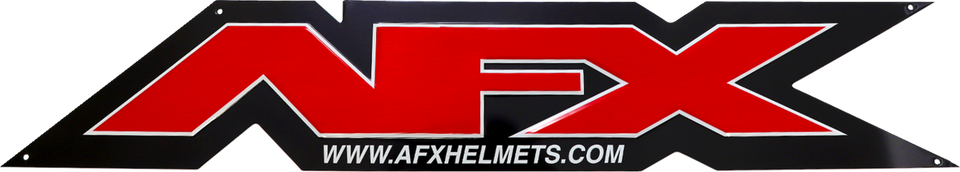 Aluminum Dealer Sign - 3 x 6" - Black / Red