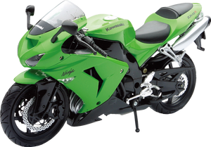 Kawasaki ZX-10R Sport Bike - 1:12 Scale - Green - Lutzka's Garage