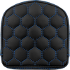 Road Sofa Sissy Bar Pad - Honeycomb - Blue Stitching