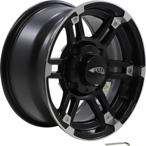 Wheel - Rolln 104 - Front/Rear - Machined Black - 14x7 - 4/137 - 5+2