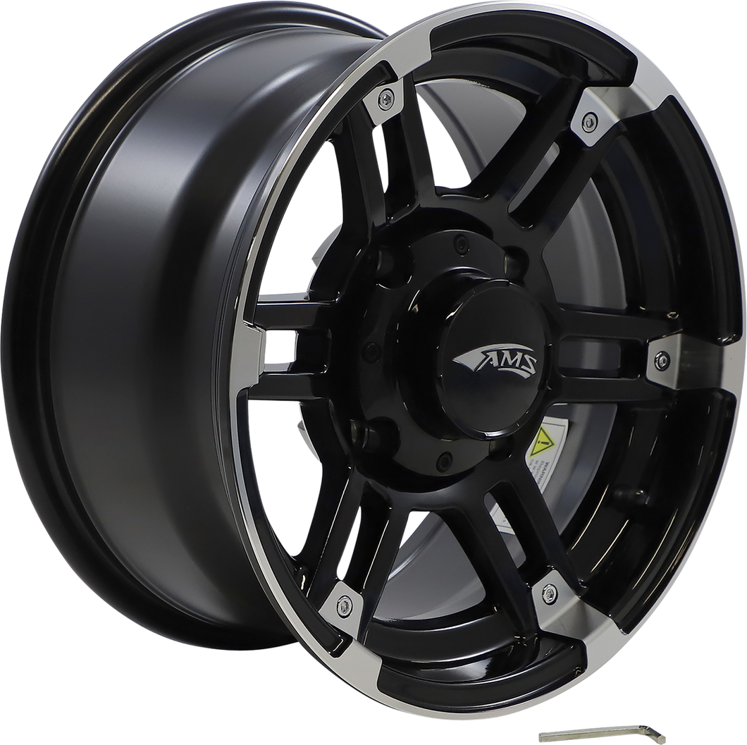 Wheel - Rolln 104 - Front/Rear - Machined Black - 14x7 - 4/137 - 5+2