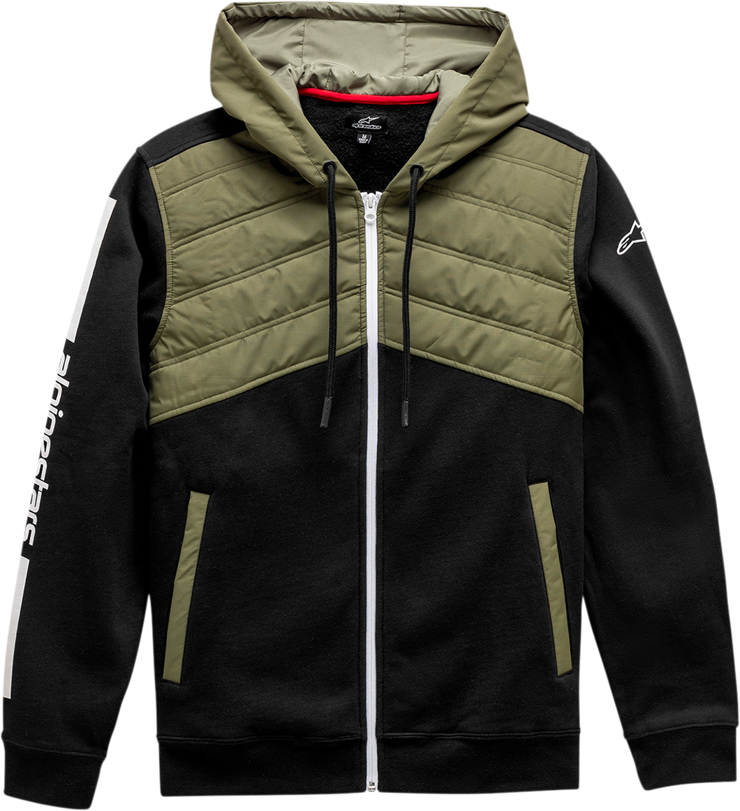 Alltime Hybrid Jacket - Black/Olive - Medium - Lutzka's Garage