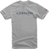 Wordmark T-Shirt - Heather Gray/Navy/Red - Medium - Lutzka's Garage