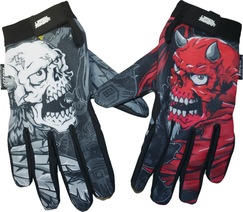 Good N Evil Skulls Gloves - Black - Small - Lutzka's Garage